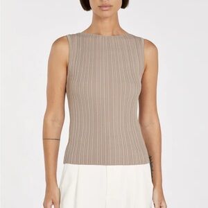 Dissh taupe knit tank
